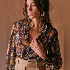 SÉZANE Tianna Shirt / Doha Ocre / Size 38 (FR)